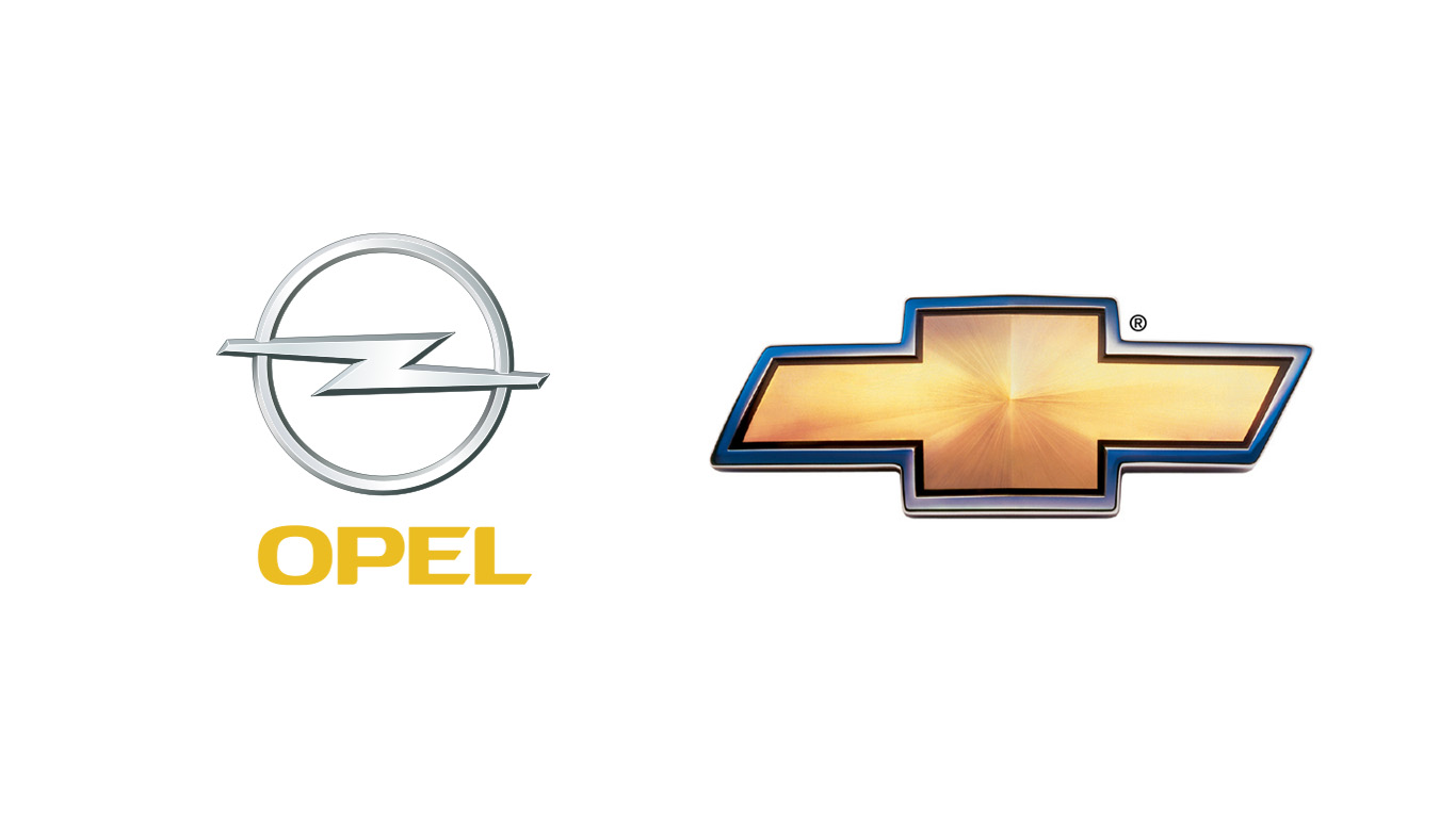 Logos Opel et Chevrolet utilisés en 2003